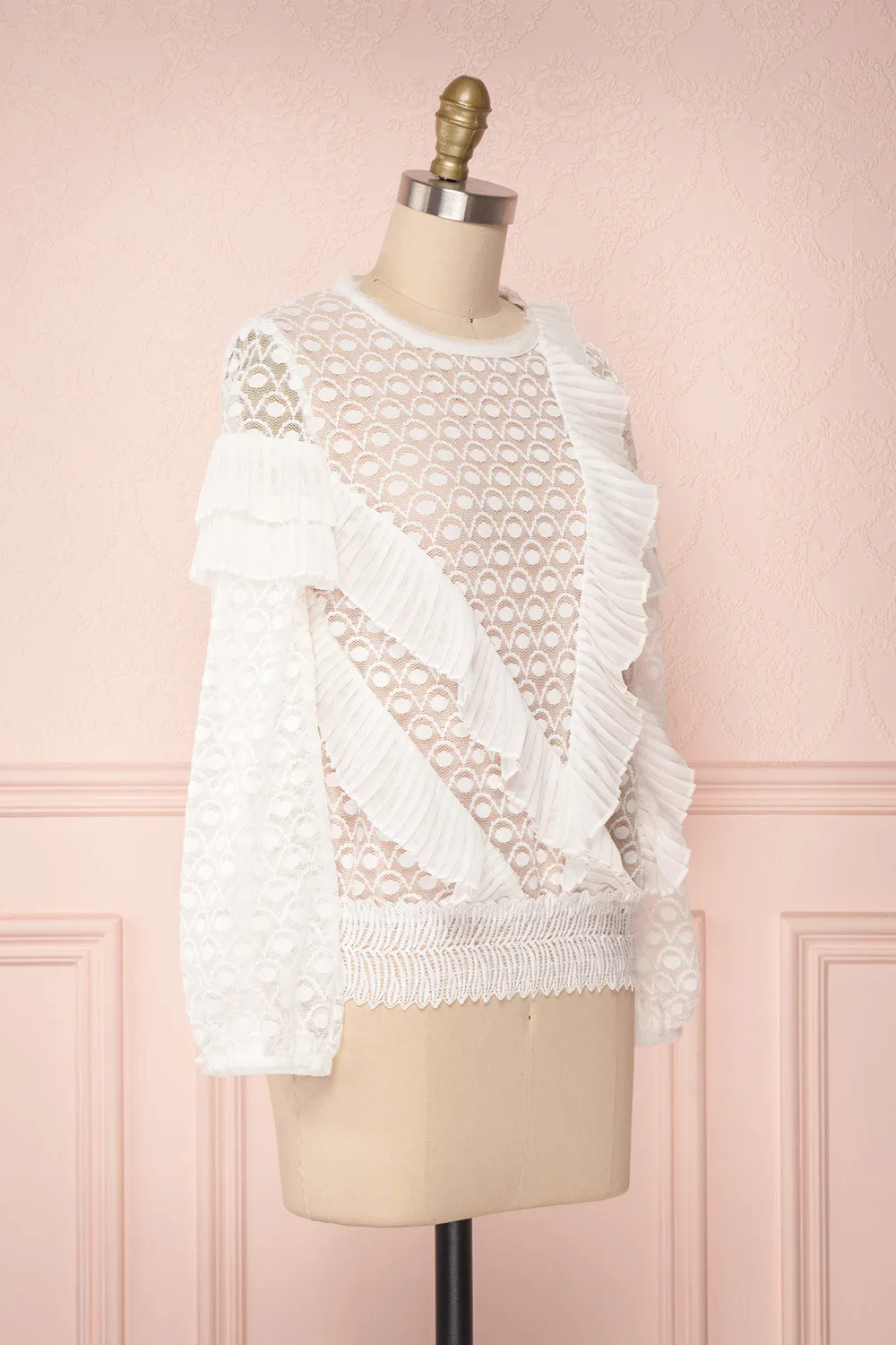 Istus Day | White Lace Blouse sold by Boutique 1861 product image thumbnail 3