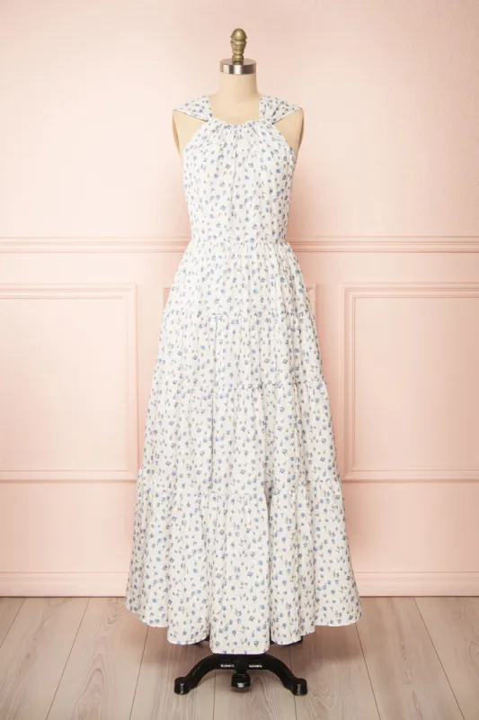 Thessaly | Floral Halter Maxi Dress sold by Boutique 1861