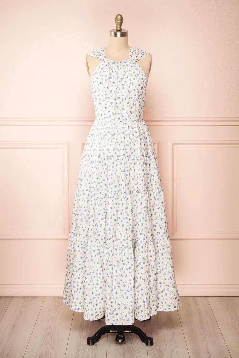 Thessaly | Floral Halter Maxi Dress sold by Boutique 1861