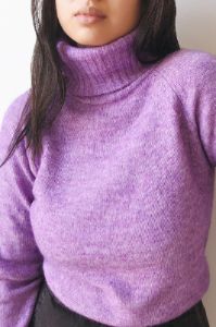 Kolono Brown | Melange Knit Turtleneck Sweater sold by Boutique 1861