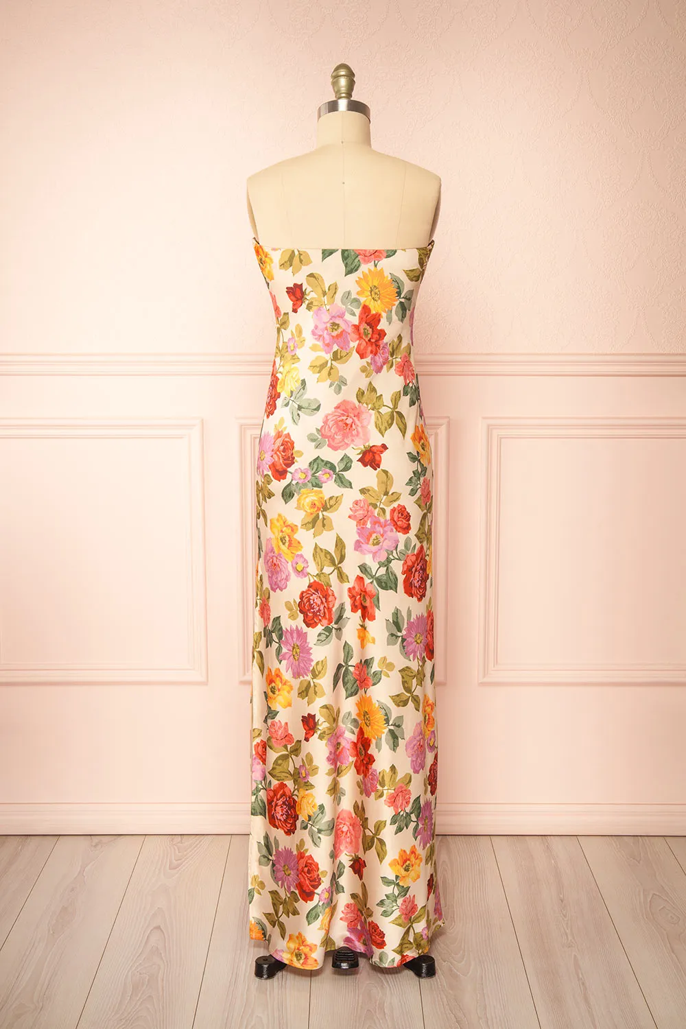Larosita | Floral Satin Strapless Dress sold by Boutique 1861 product image thumbnail 5