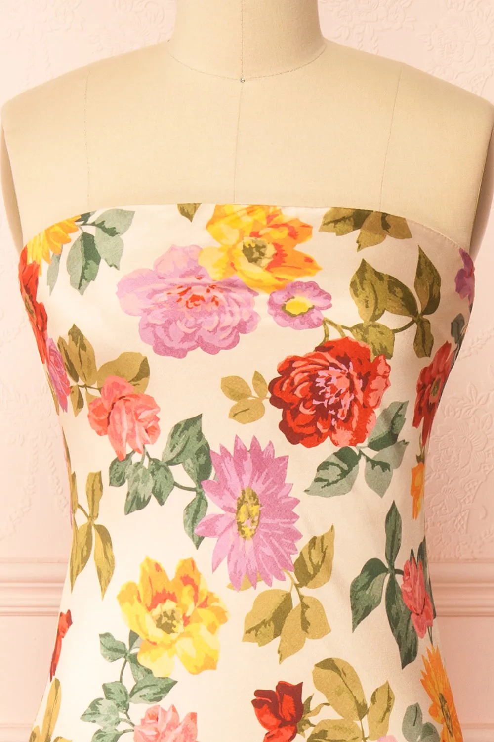 Larosita | Floral Satin Strapless Dress sold by Boutique 1861 product image thumbnail 2