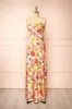 Larosita | Floral Satin Strapless Dress sold by Boutique 1861