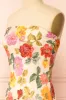Larosita | Floral Satin Strapless Dress sold by Boutique 1861
