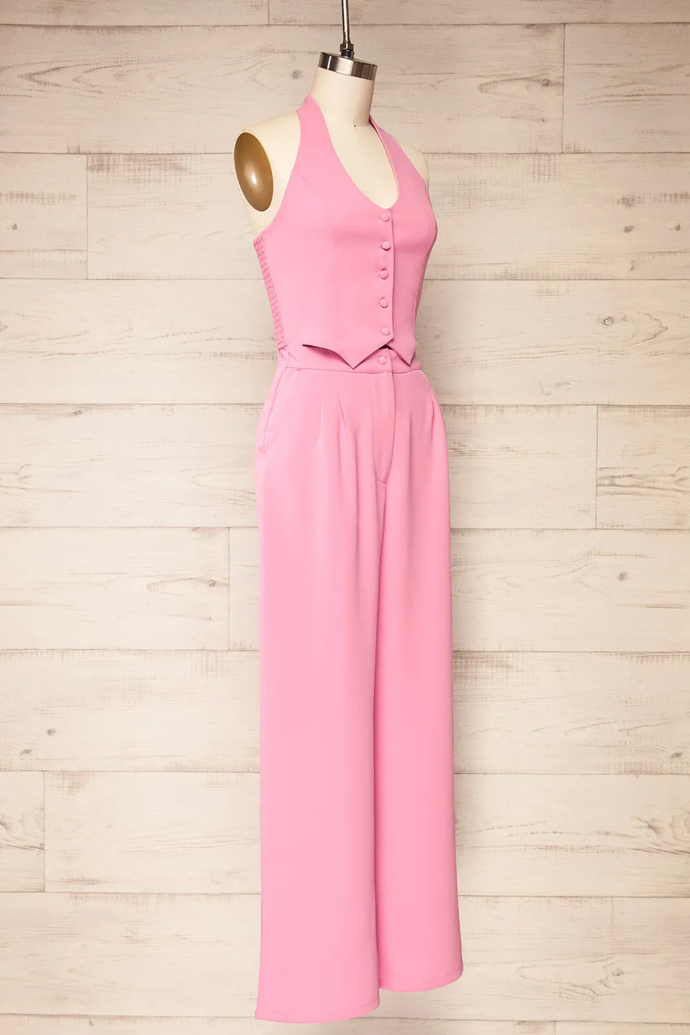 Ramses Pink | Jumpsuit w/ Halter-Neck Vest Top sold by Boutique 1861 product image thumbnail 5