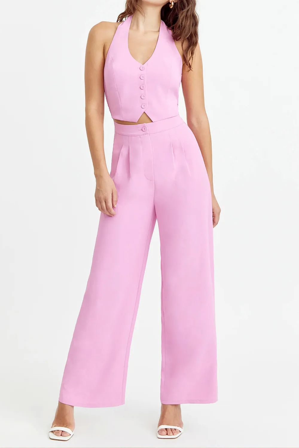Ramses Pink | Jumpsuit w/ Halter-Neck Vest Top sold by Boutique 1861 product image thumbnail 2