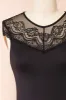 Gracida | Black Bodysuit w/ Lace Neckline sold by Boutique 1861