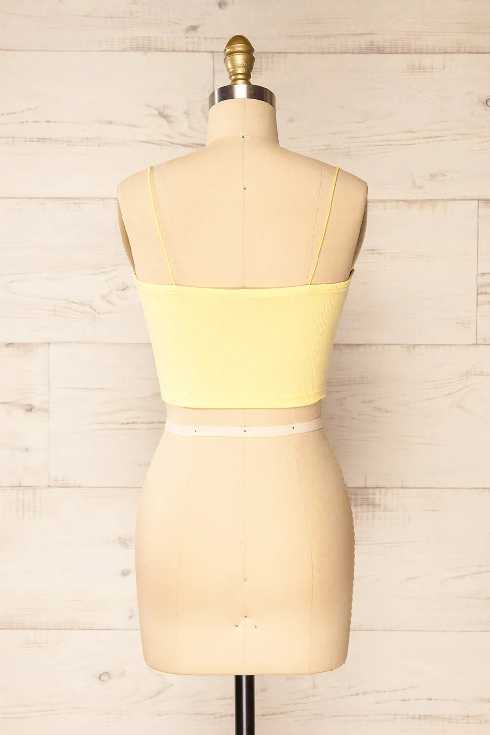 Rimini Yellow | Cropped Ribbed Cami sold by Boutique 1861 product image thumbnail 5