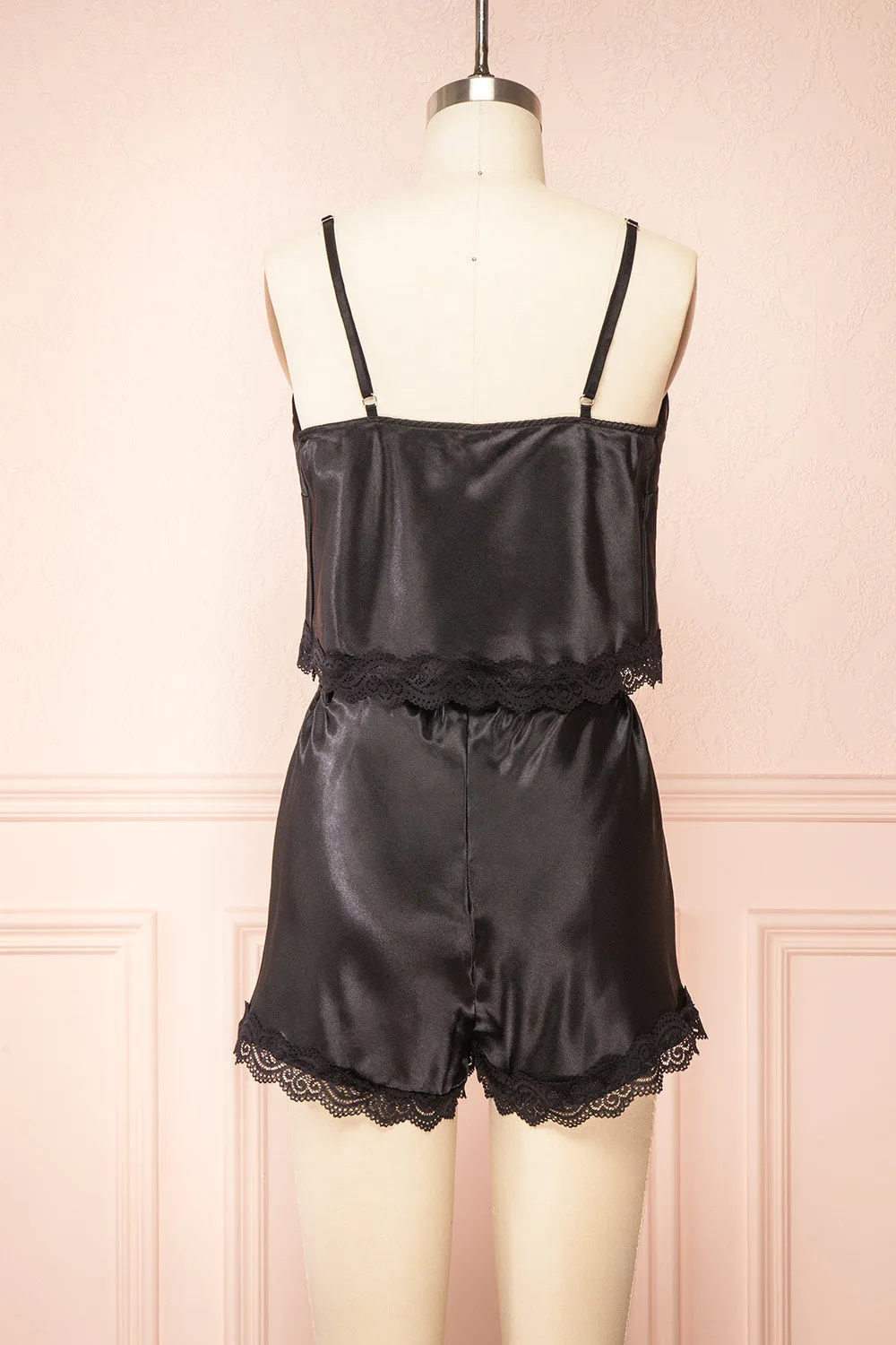 Set Cassiana Black | Satin Pyjama Set sold by Boutique 1861 product image thumbnail 5