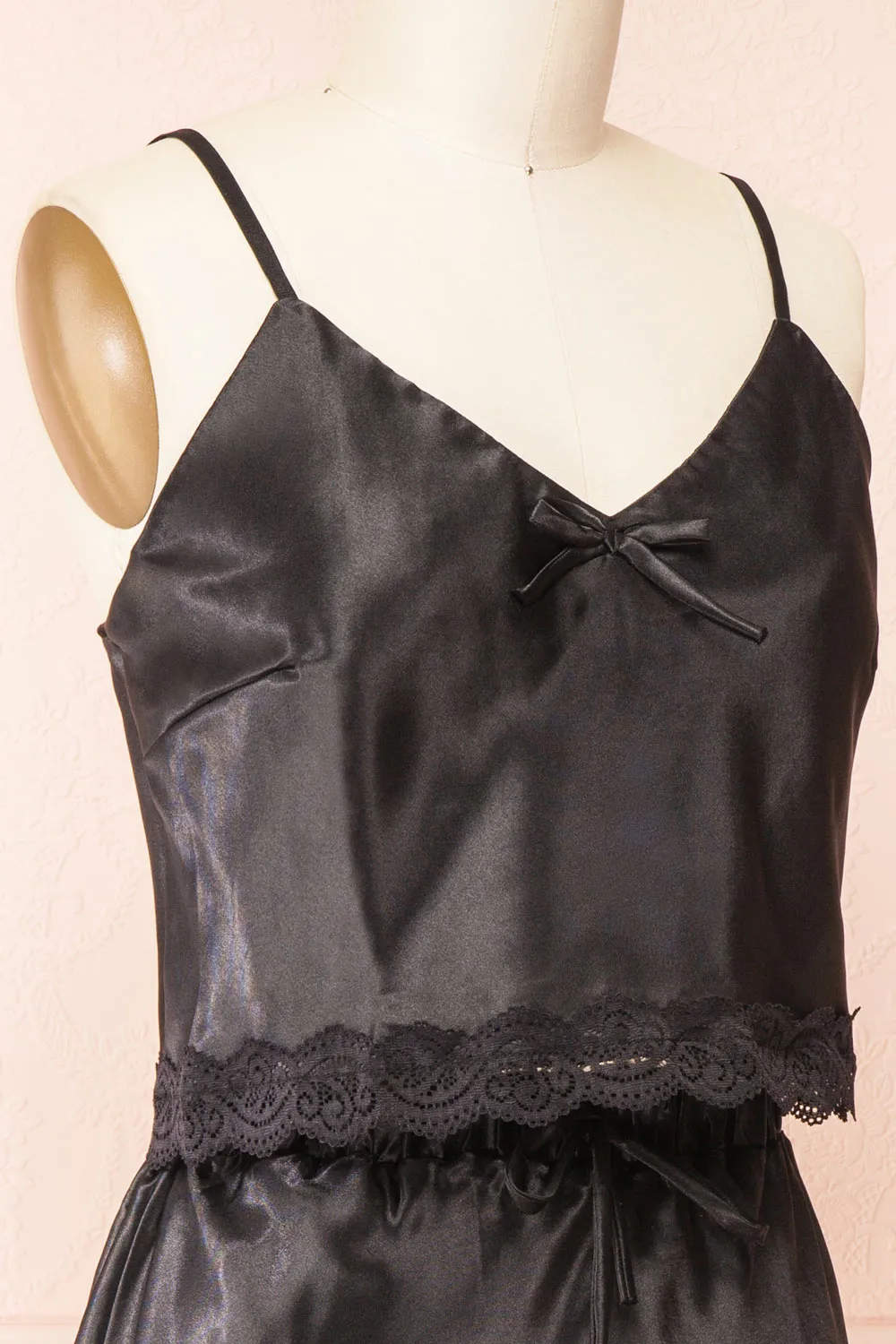 Set Cassiana Black | Satin Pyjama Set sold by Boutique 1861 product image thumbnail 4