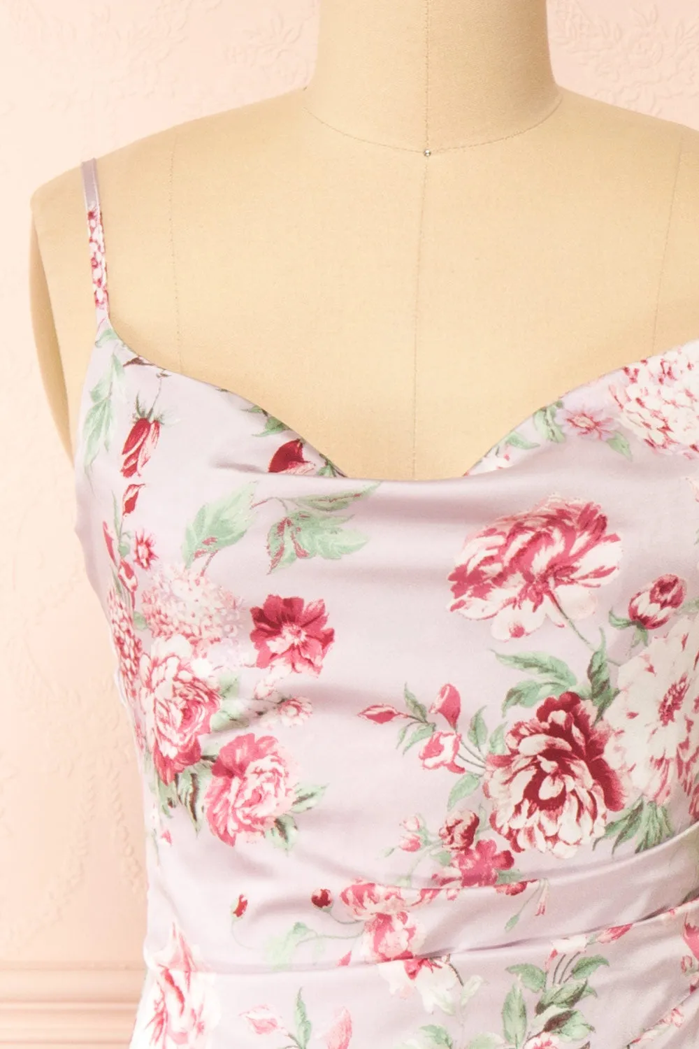 Mauvali | Cowl Neck Floral Midi Dress sold by Boutique 1861 product image thumbnail 2