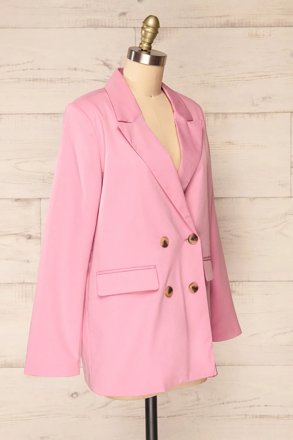 Toledo Pink | Oversized Blazer w/ Pockets sold by Boutique 1861 product image thumbnail 5