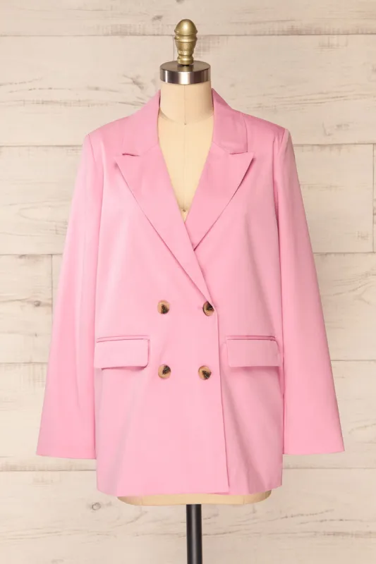 Toledo Pink | Oversized Blazer w/ Pockets sold by Boutique 1861
