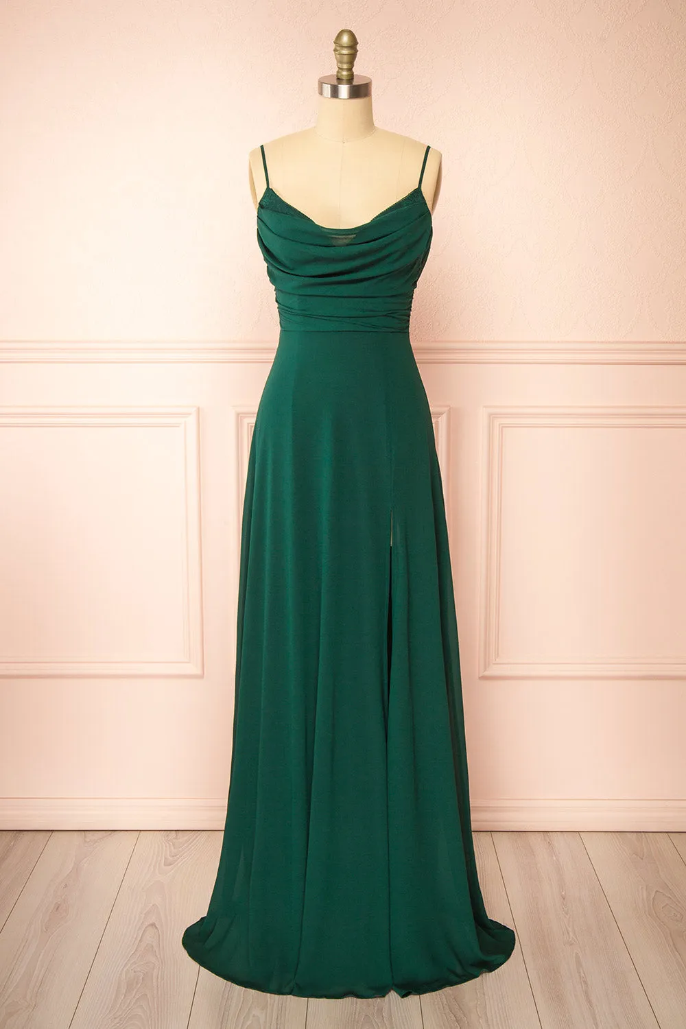 Kieran Green | A-Line Maxi Dress with Lace sold by Boutique 1861