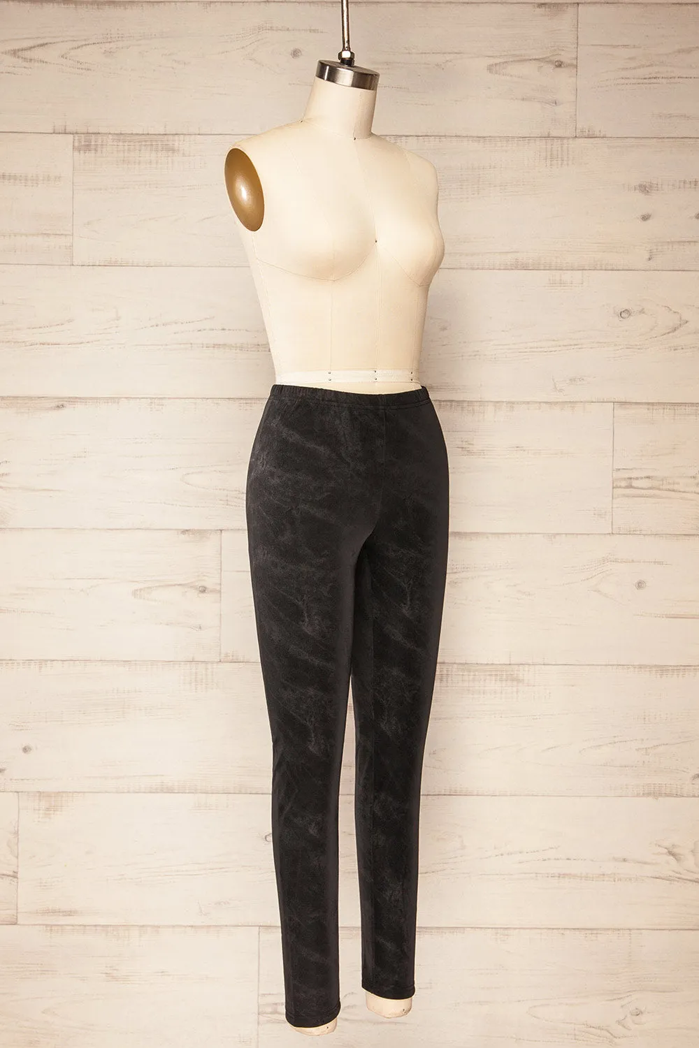 Syracuse | Black Faux Suede High-Waisted Leggings sold by Boutique 1861 product image thumbnail 3