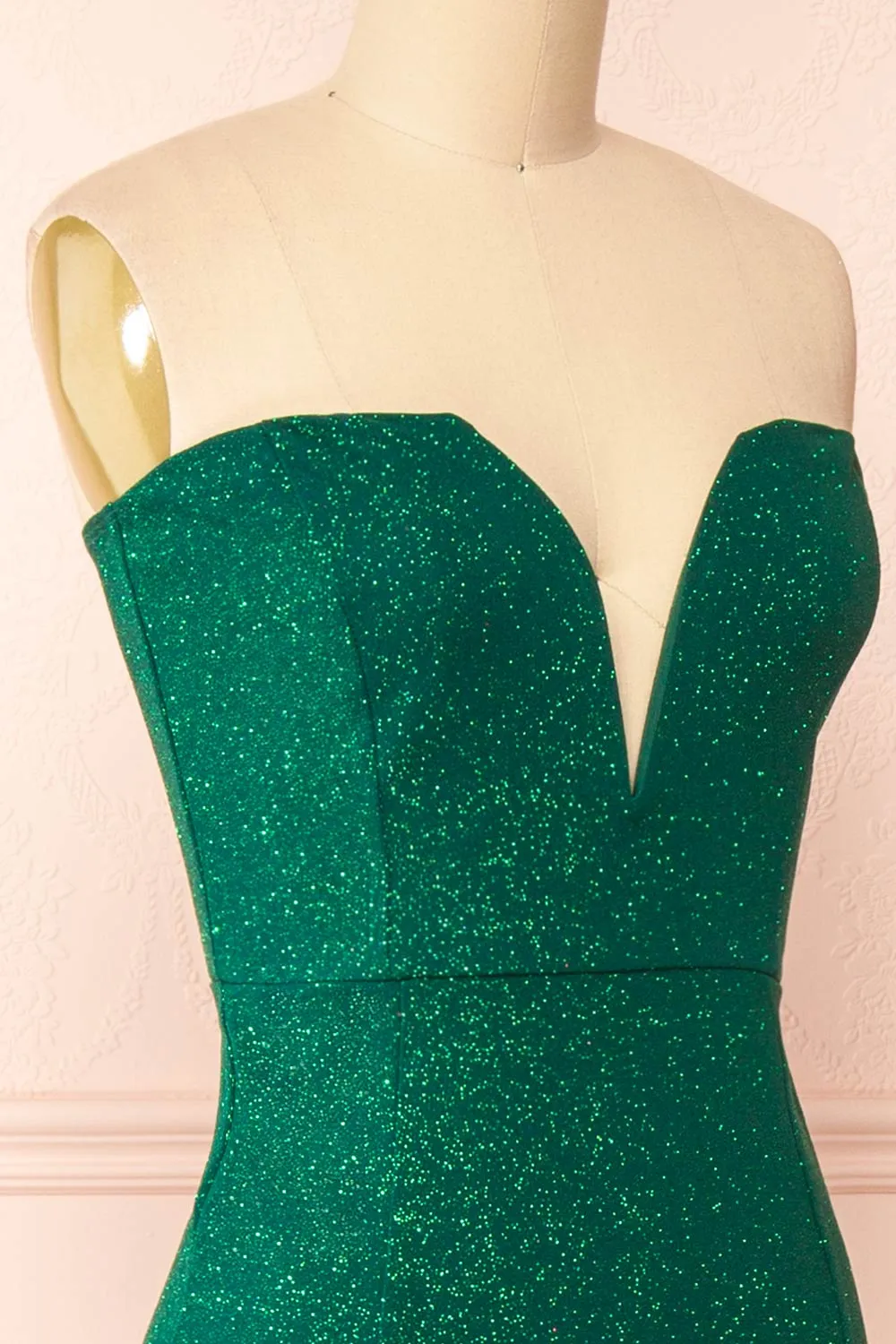 Norcia Green | Shimmery Bustier Mermaid Maxi Dress sold by Boutique 1861 product image thumbnail 4