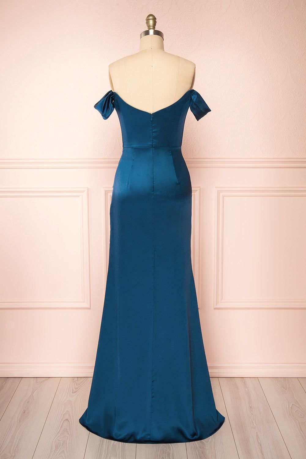 Evolet Navy | Off-Shoulder Corset Maxi Dress sold by Boutique 1861 product image thumbnail 7