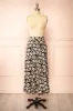 Kelly Black | Floral Satin Midi Skirt w/ Pockets sold by Boutique 1861