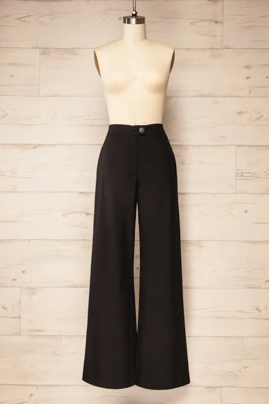 Kabaka | Black Wide-Leg Pants sold by Boutique 1861