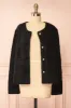Avalee Black | Fuzzy Knit Cardigan w/ Pockets sold by Boutique 1861