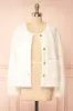 Avalee White | Fuzzy Knit Cardigan w/ Pockets sold by Boutique 1861