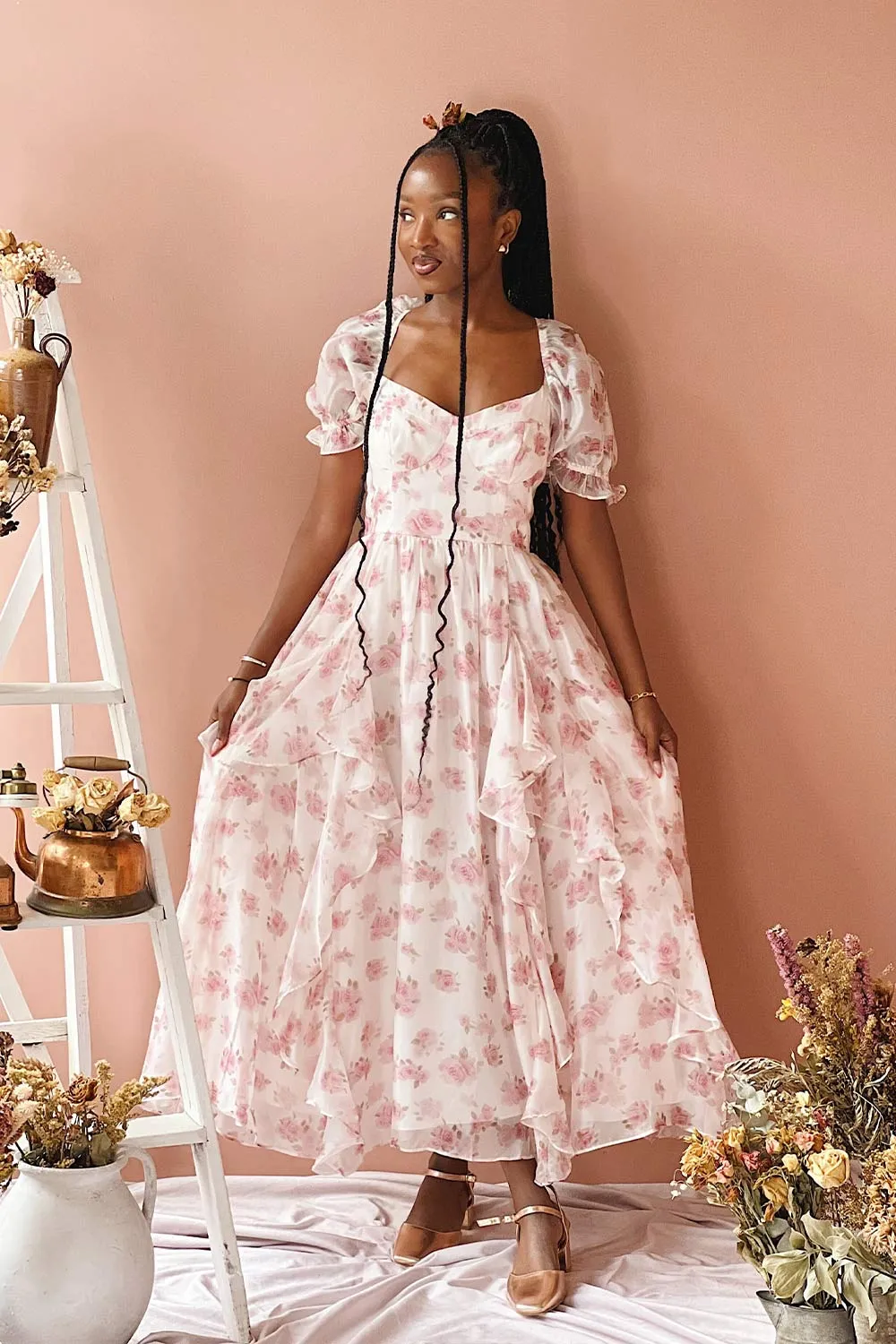 Guerissa | Long Floral Dress w/ Ruffles sold by Boutique 1861 product image thumbnail 2