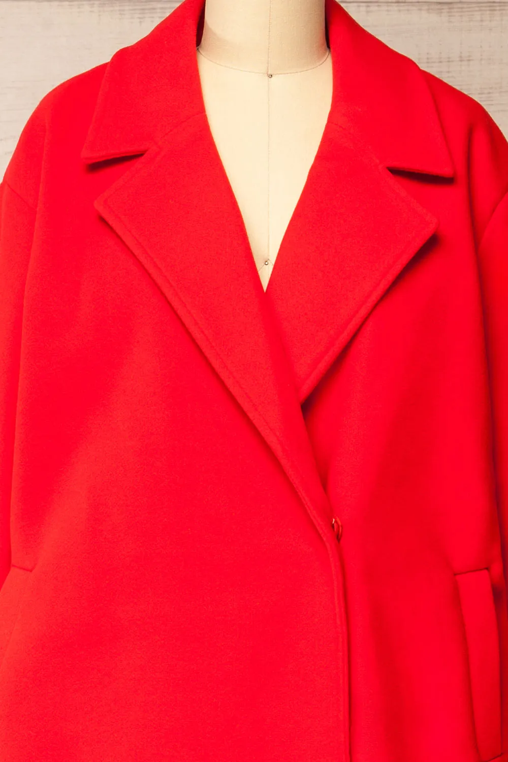 Broadway | Red Oversized Coat sold by Boutique 1861 product image thumbnail 4