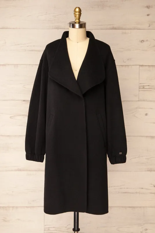 Souzie Black | Oversized Wool Coat by Soia & Kyo made by Boutique 1861