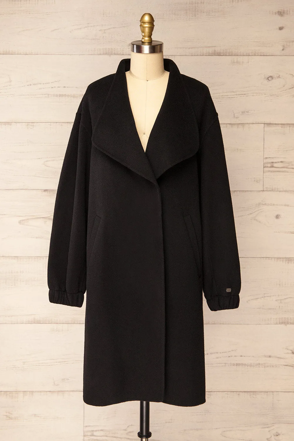 Souzie Black | Oversized Wool Coat by Soia & Kyo sold by Boutique 1861