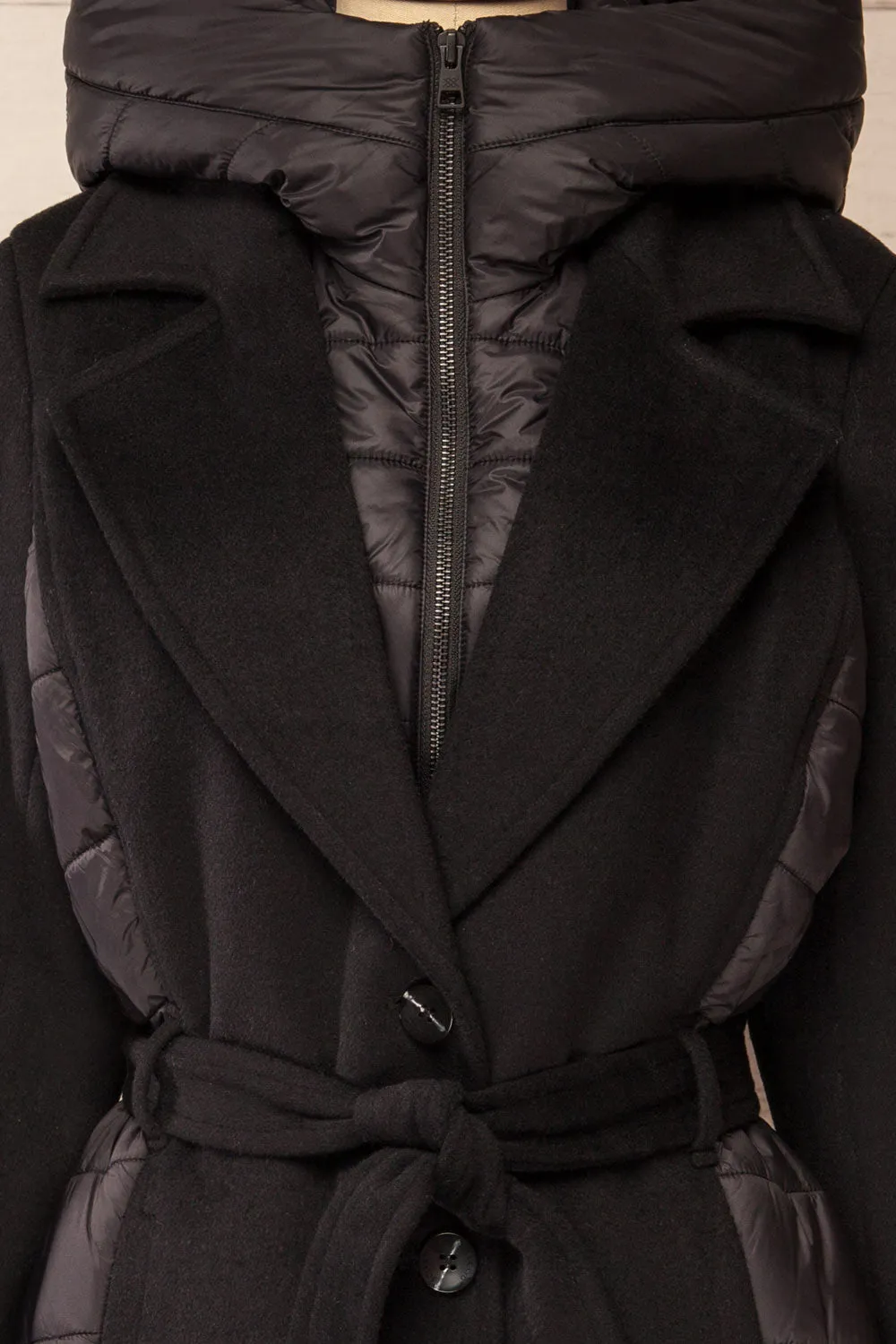 Hadeline Black | Slim-Fit Wool Coat by Soia & Kyo sold by Boutique 1861 product image thumbnail 5