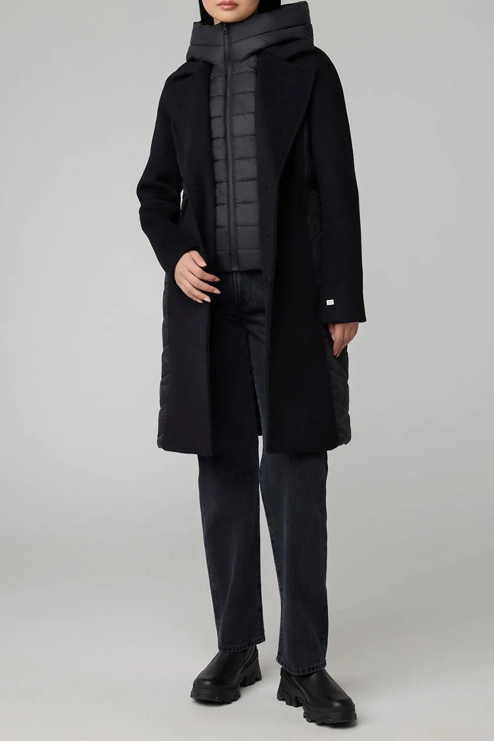 Hadeline Black | Slim-Fit Wool Coat by Soia & Kyo sold by Boutique 1861 product image thumbnail 2
