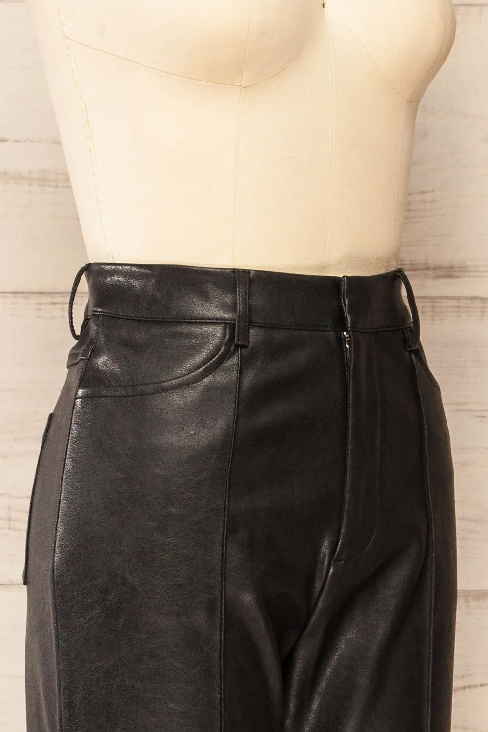 Transylvania | Black Faux-Leather Pants sold by Boutique 1861 product image thumbnail 4