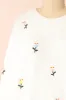 Jardynia | Ivory Sweater w/ Knitted Flowers sold by Boutique 1861