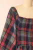 Arellia Navy | Plaid Flannel Midi Dress sold by Boutique 1861