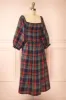 Arellia Navy | Plaid Flannel Midi Dress sold by Boutique 1861