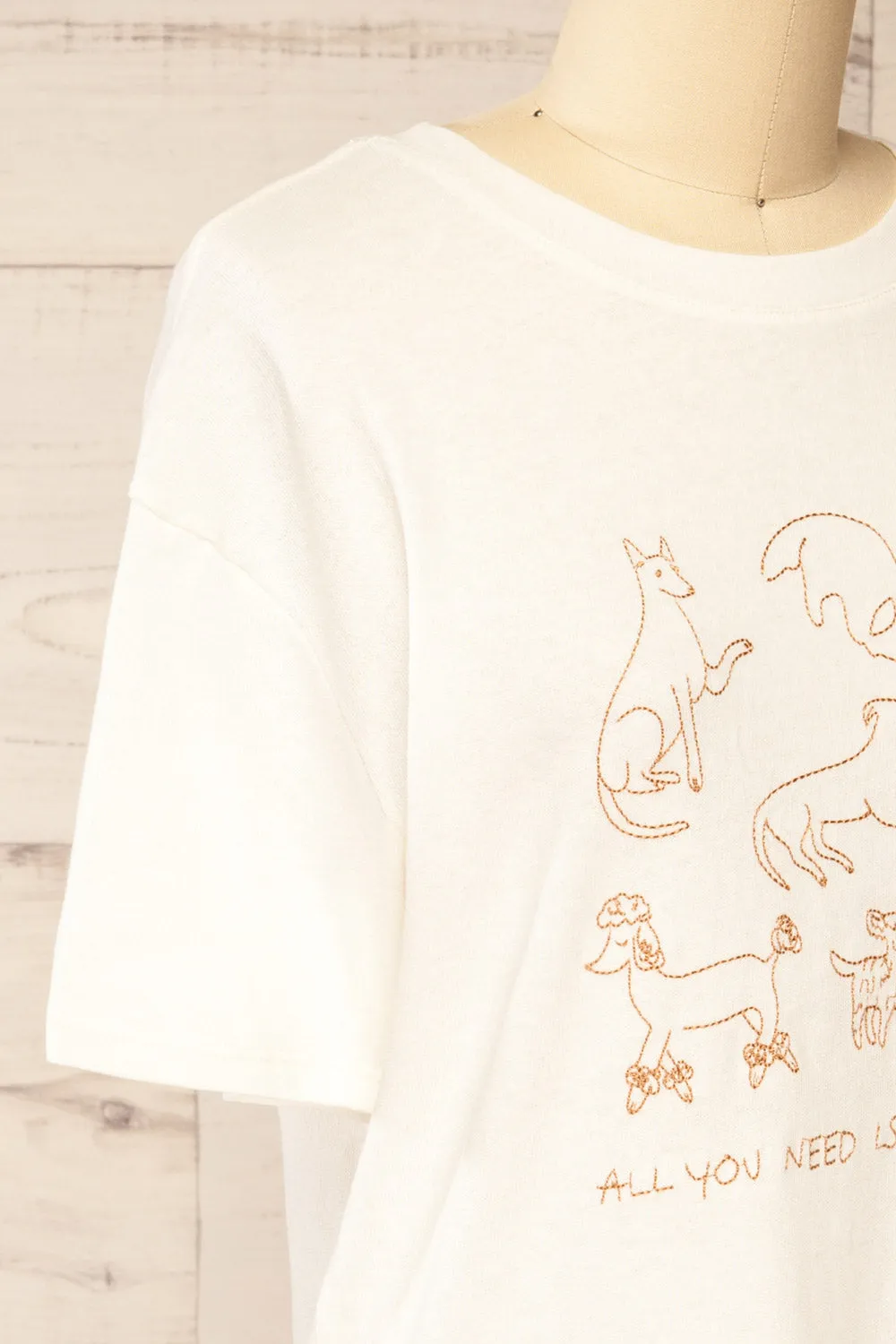Petoskey | White T-Shirt w/ Dog Design sold by Boutique 1861 product image thumbnail 5