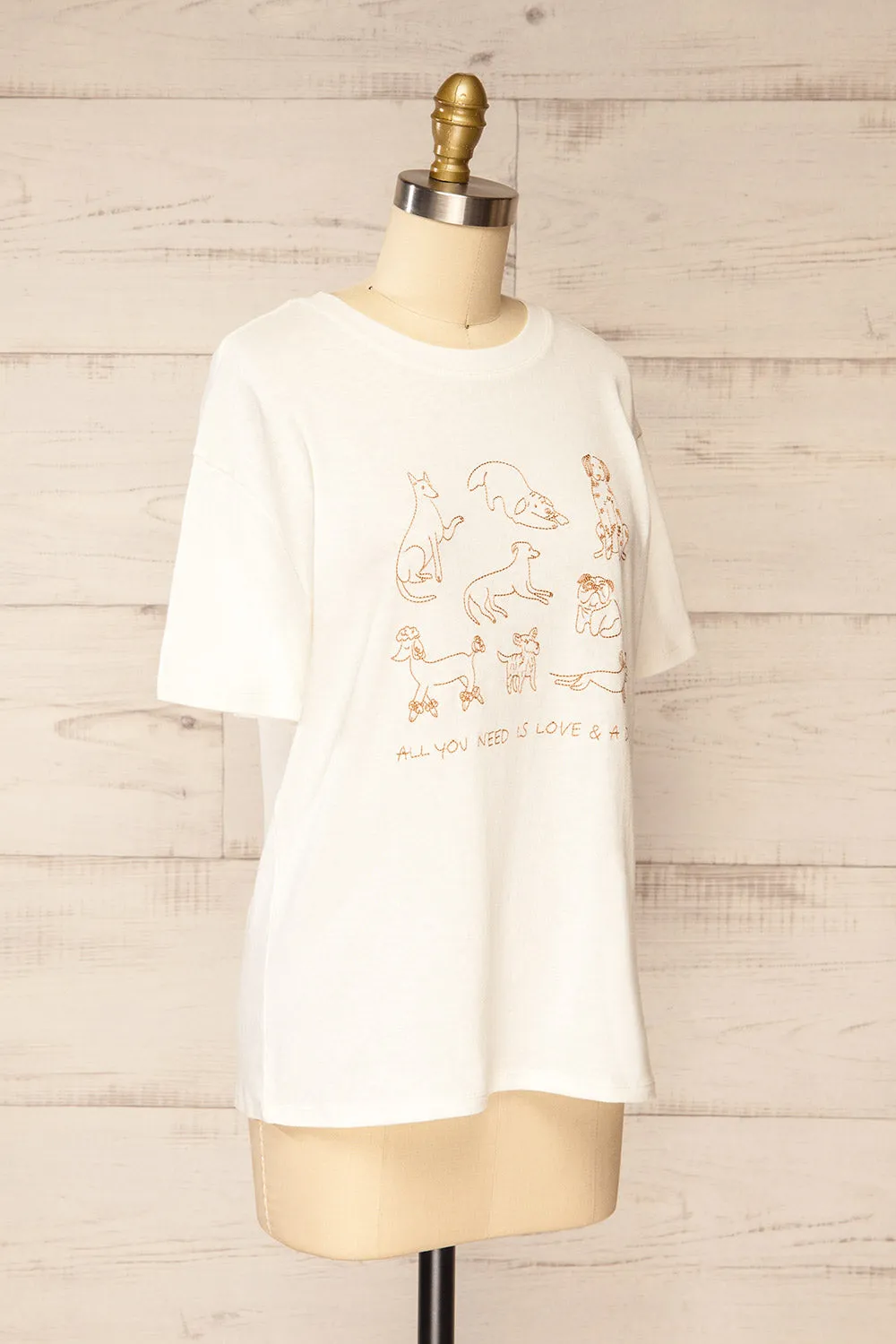 Petoskey | White T-Shirt w/ Dog Design sold by Boutique 1861 product image thumbnail 4