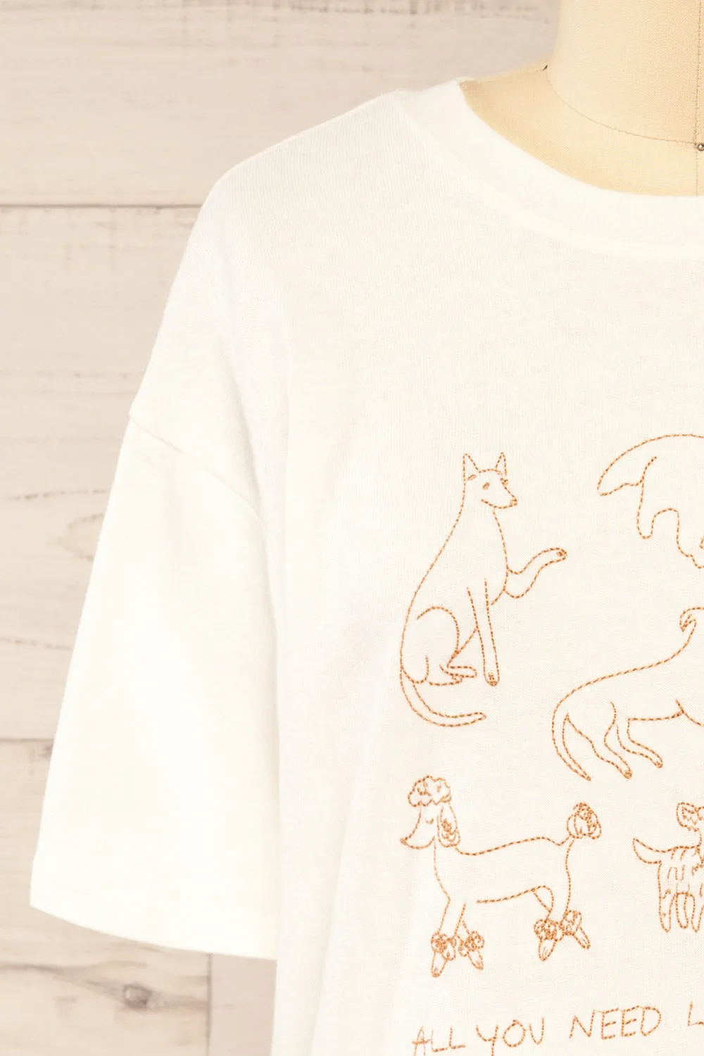 Petoskey | White T-Shirt w/ Dog Design sold by Boutique 1861 product image thumbnail 3
