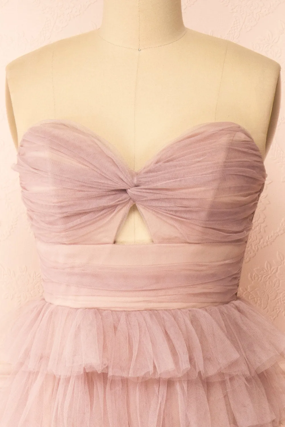 Qila Mauve | Strapless Tulle Ruffled Dress sold by Boutique 1861 product image thumbnail 2