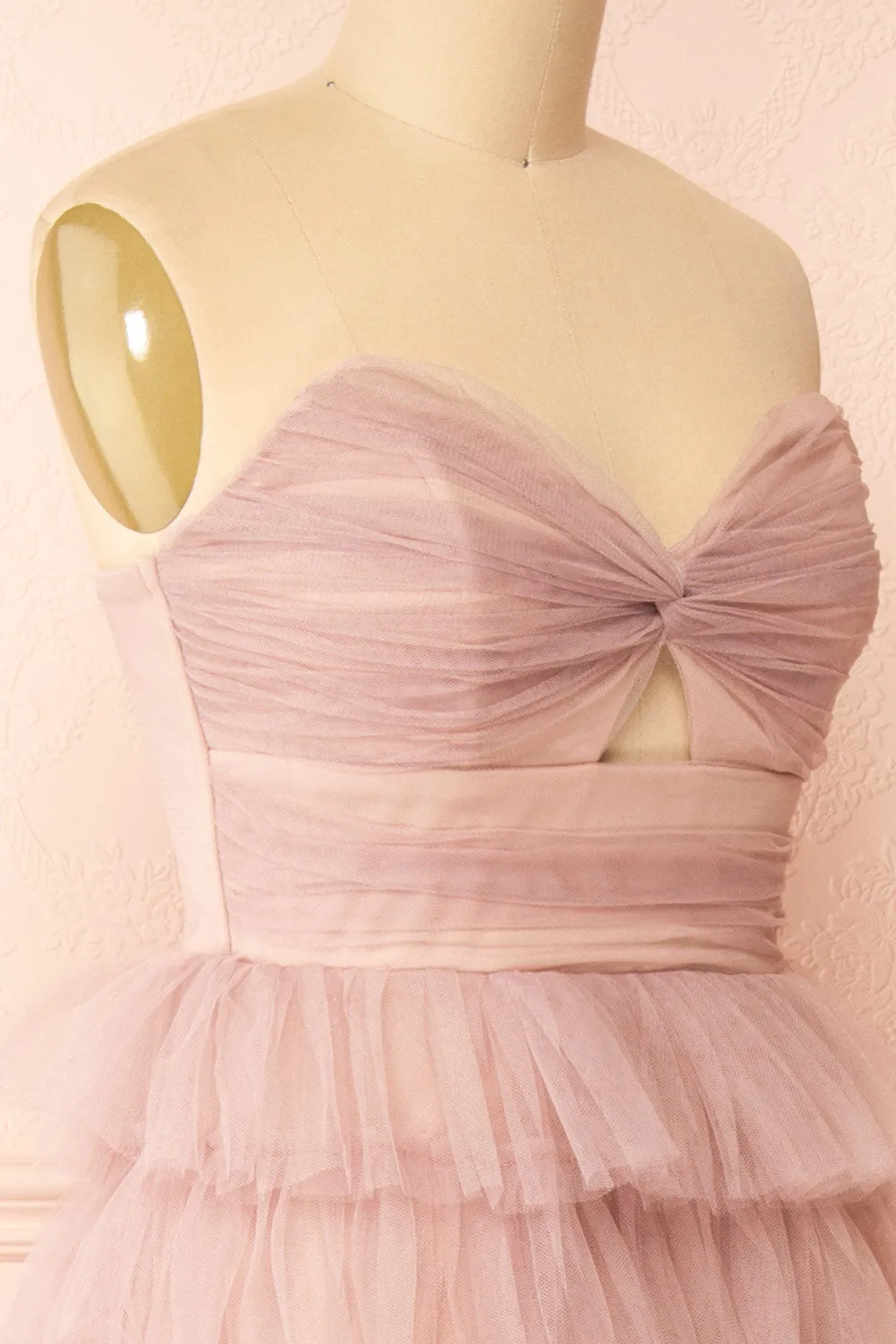 Qila Mauve | Strapless Tulle Ruffled Dress sold by Boutique 1861 product image thumbnail 4