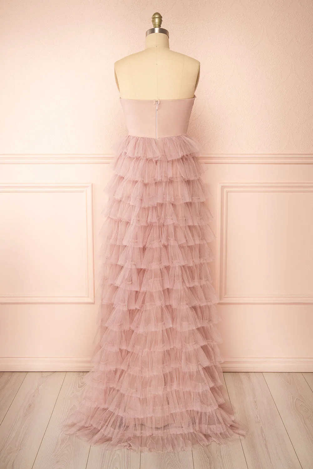 Qila Mauve | Strapless Tulle Ruffled Dress sold by Boutique 1861 product image thumbnail 5