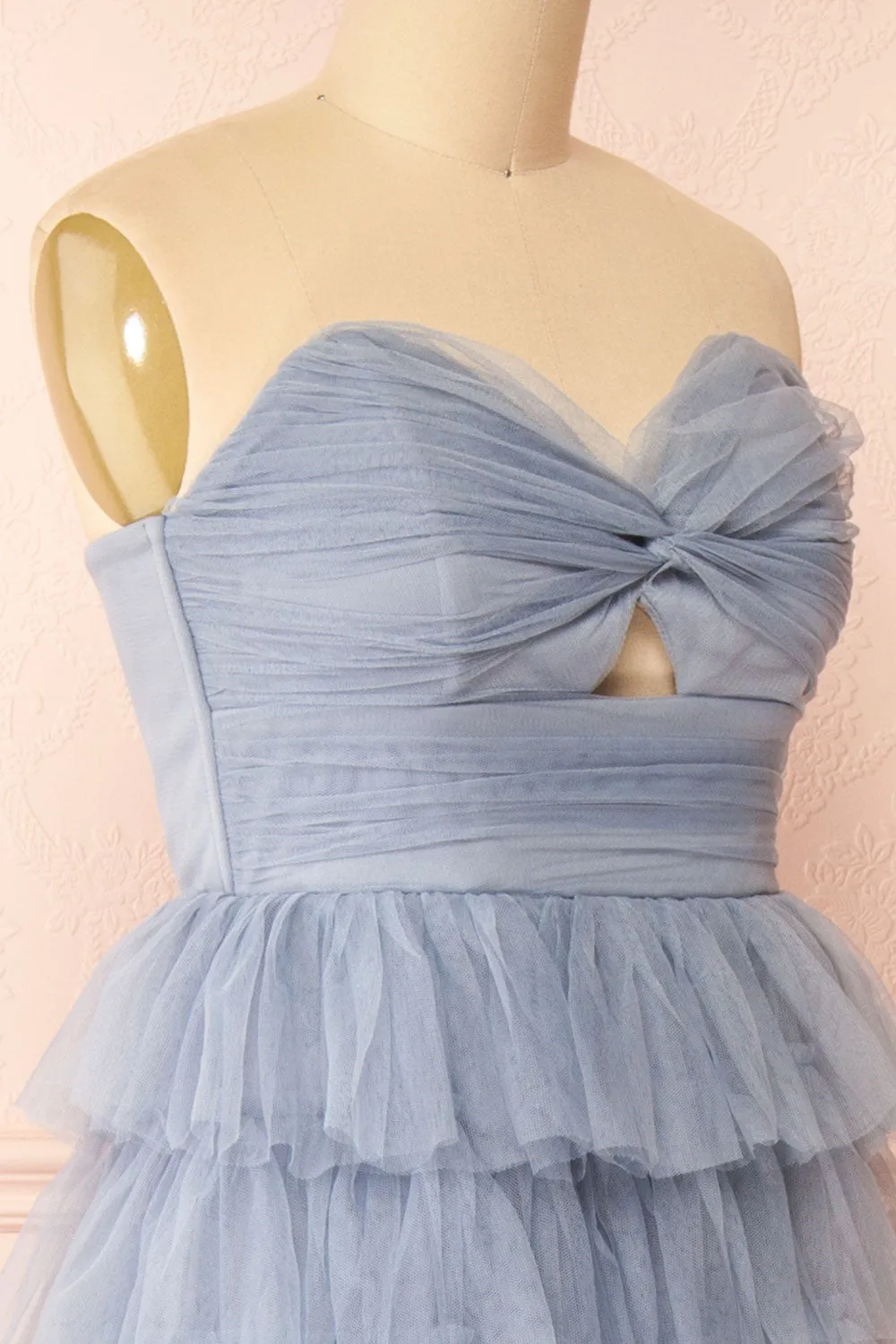 Qila Blue | Strapless Tulle Ruffled Dress sold by Boutique 1861 product image thumbnail 4