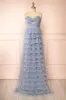 Qila Blue | Strapless Tulle Ruffled Dress sold by Boutique 1861