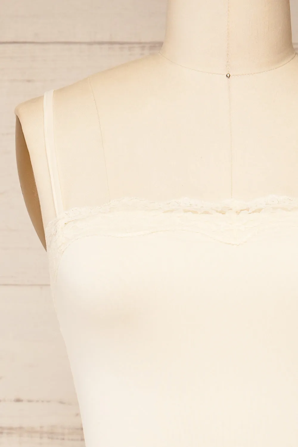 Metzi | Stretchy Ivory Lounging Romper sold by Boutique 1861 product image thumbnail 2