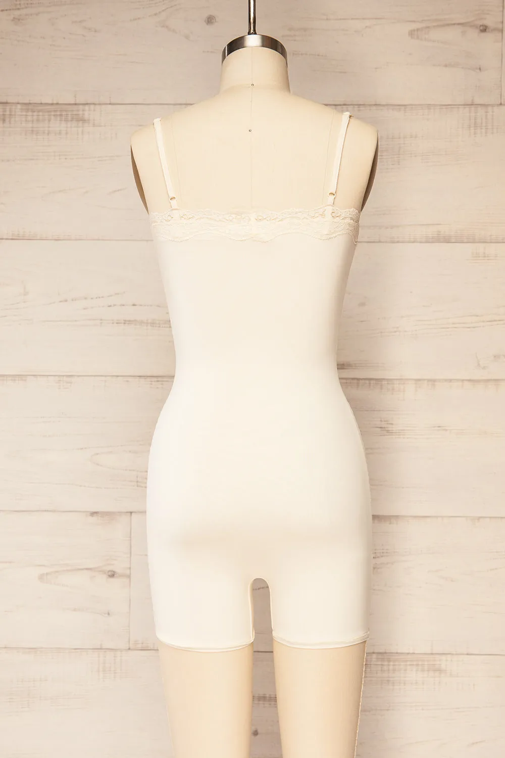 Metzi | Stretchy Ivory Lounging Romper sold by Boutique 1861 product image thumbnail 5