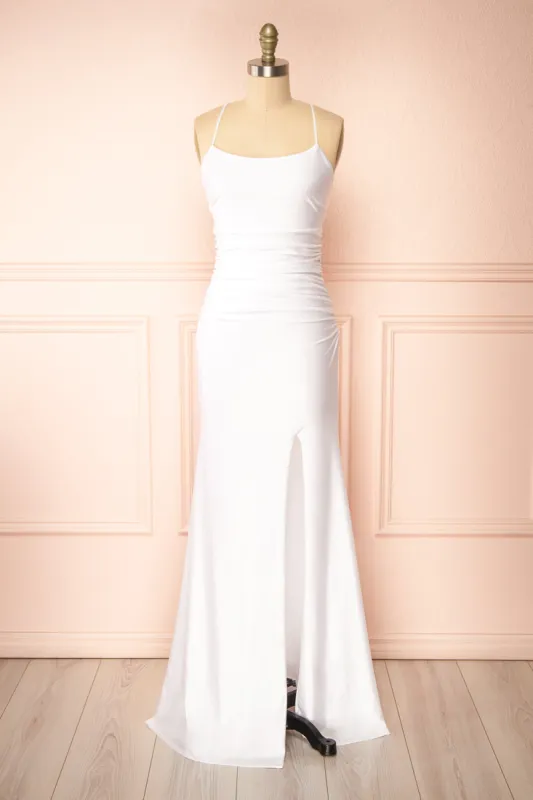 Sonia White | Mermaid Maxi Dress w/ Slit sold by Boutique 1861