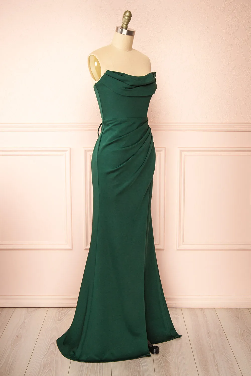 Ailsa Green | Strapless Gown w/ High Slit sold by Boutique 1861 product image thumbnail 5