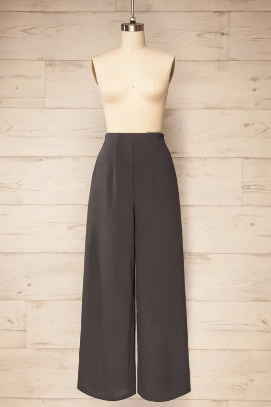 Minasia Grey | High-Waisted Wide Leg Pants sold by Boutique 1861