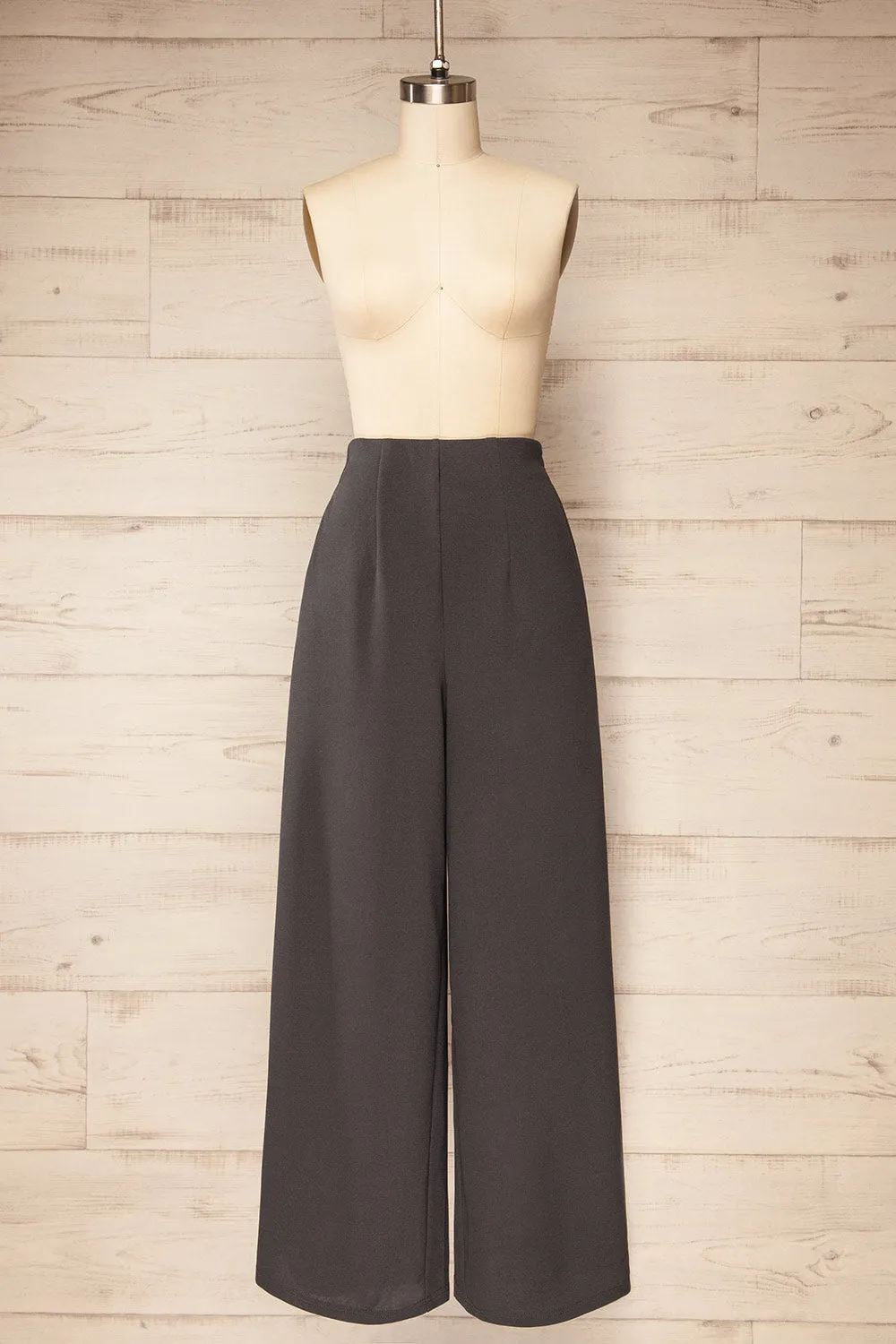Minasia Grey | High-Waisted Wide Leg Pants sold by Boutique 1861