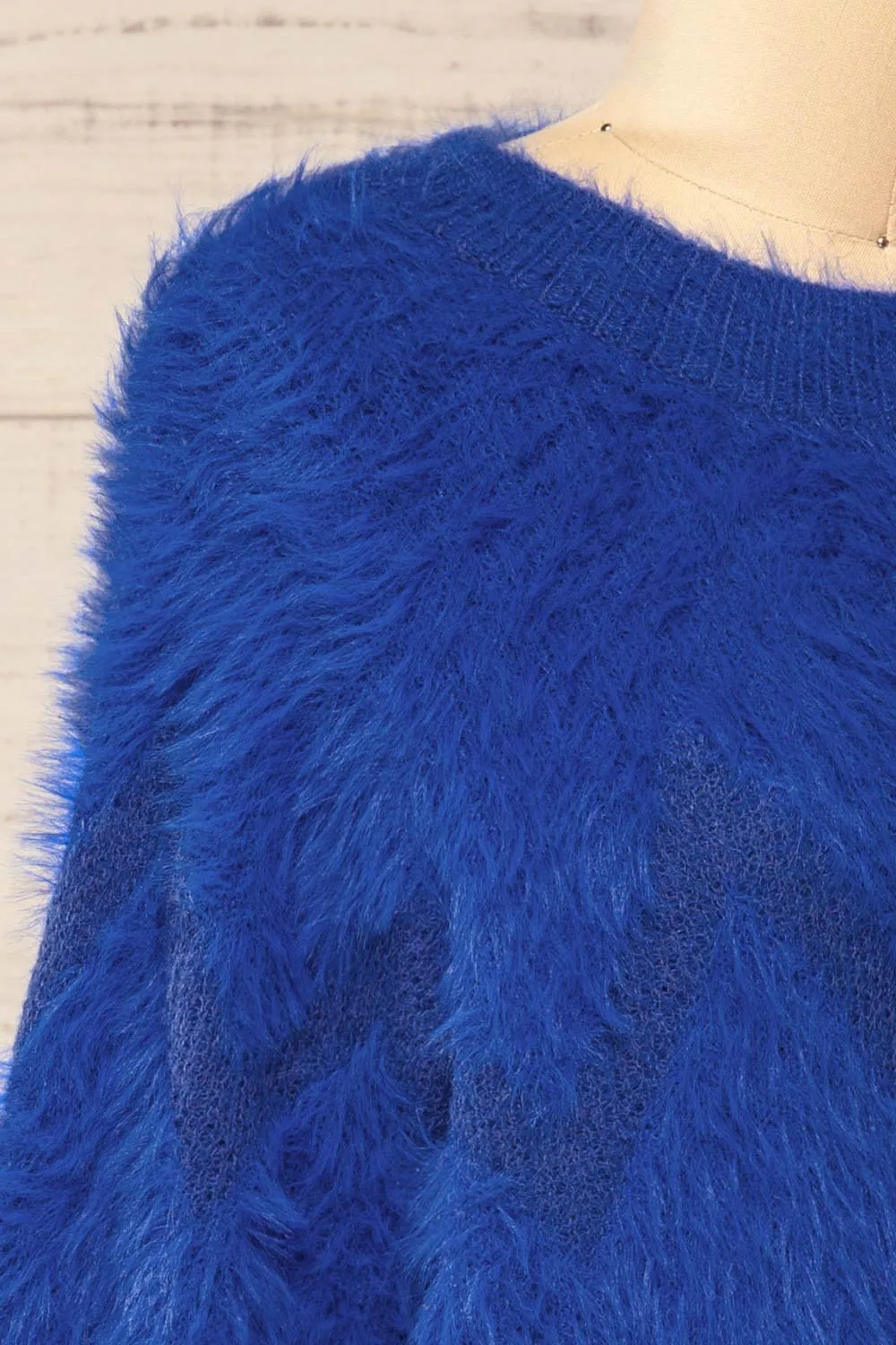 Urtu Blue | Fuzzy Herringbone Sweater sold by Boutique 1861 product image thumbnail 5